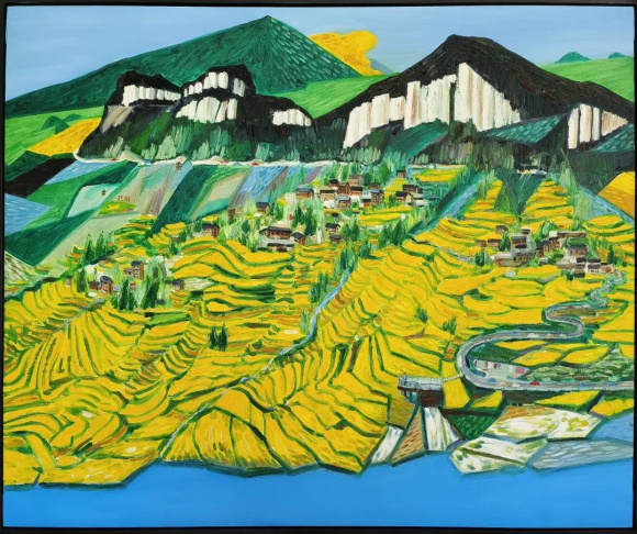 石敦山家庭 《我们的美好家园》180×150cm