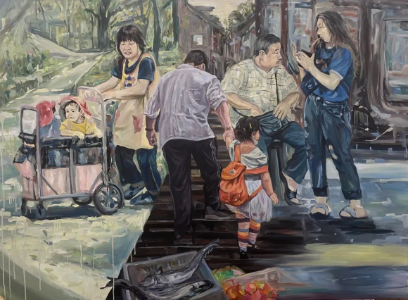 徐丹阳家庭 《我们家》 150×120cm