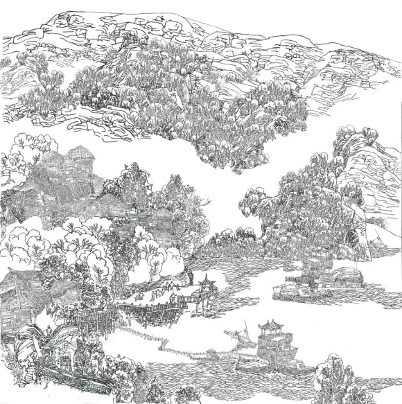 杨成家庭 《幸福传万家》 90×90cm