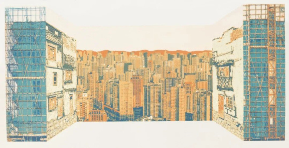 陈一诺家庭 《山城新象》 49×99cm