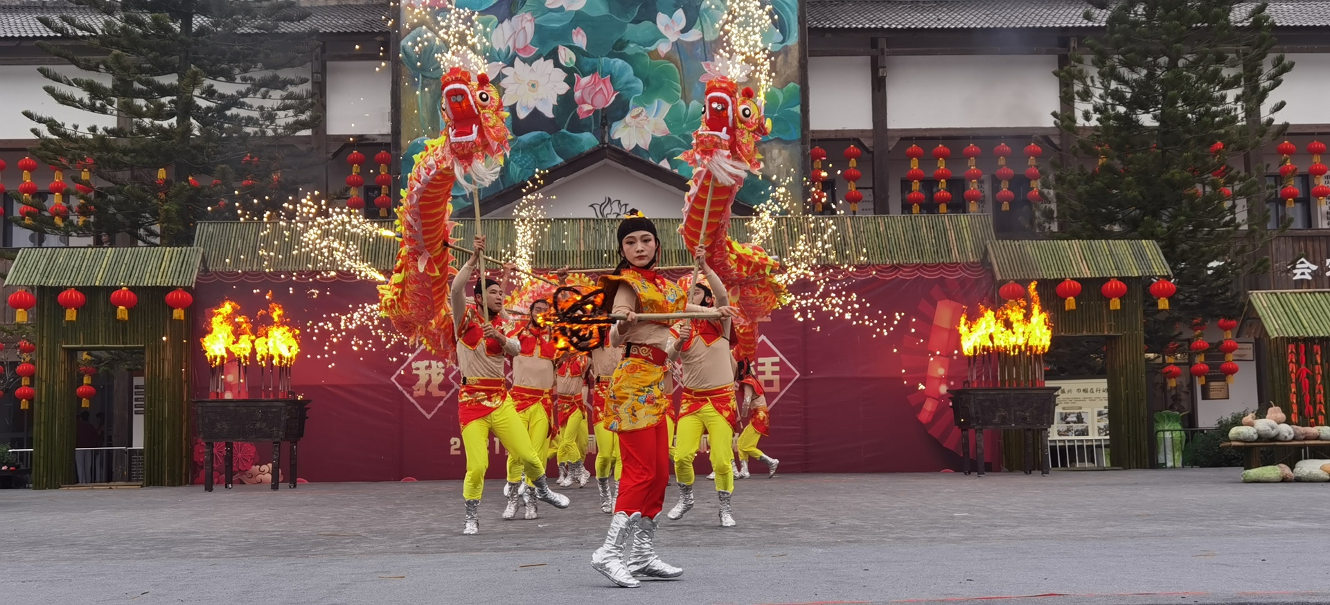 焰火龙照片(土桥)